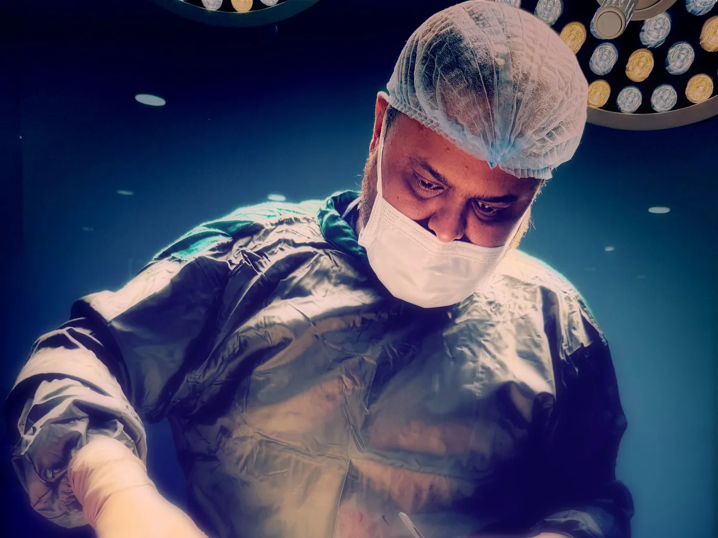 Dr. Dhaval Thakkar in an operating theatre
